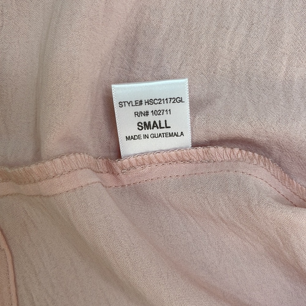 Gibson Pink Sleeveless Ruffle Blouse - Small - Picture 4 of 5